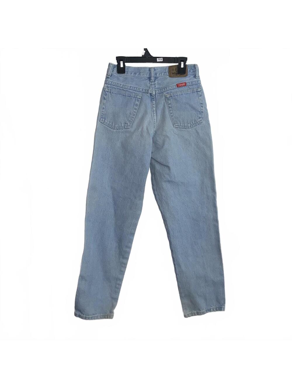 Vintage Wrangler Mom Jeans Size 25 Light Wash High Rise Retro 90s Denim USA